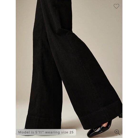 NWT J. Crew Denim Trouser In 1996 Semi-Stretch Women's Jeans Black 28T - Picture 4 of 13